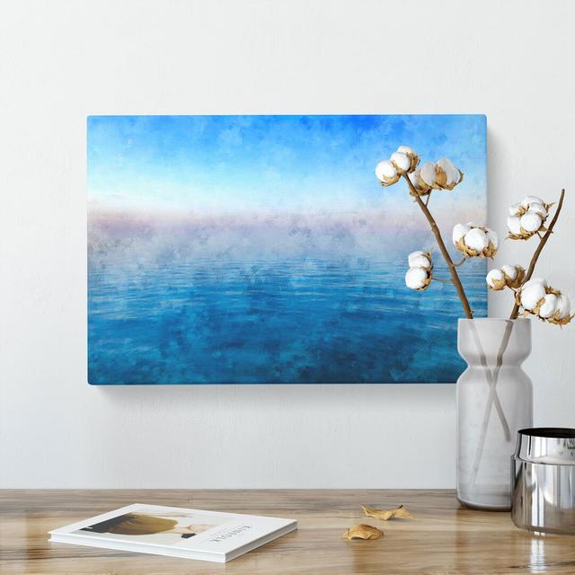 Peaceful Horizon Painting - Wrapped Canvas Graphic Art East Urban Home Size: 40cm H x 60cm W x 3cm D on Productcaster.