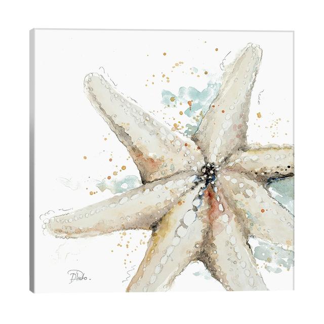 'Water Starfish' Painting on Wrapped Canvas Highland Dunes Size: 66.04cm H x 66.04cm W x 3.81cm D on Productcaster.