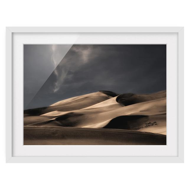 Colorado Dunes - Picture Frame Photograph Gracie Oaks Frame Option: White Framed, Size: 70cm H x 100cm W x 2cm D on Productcaster.