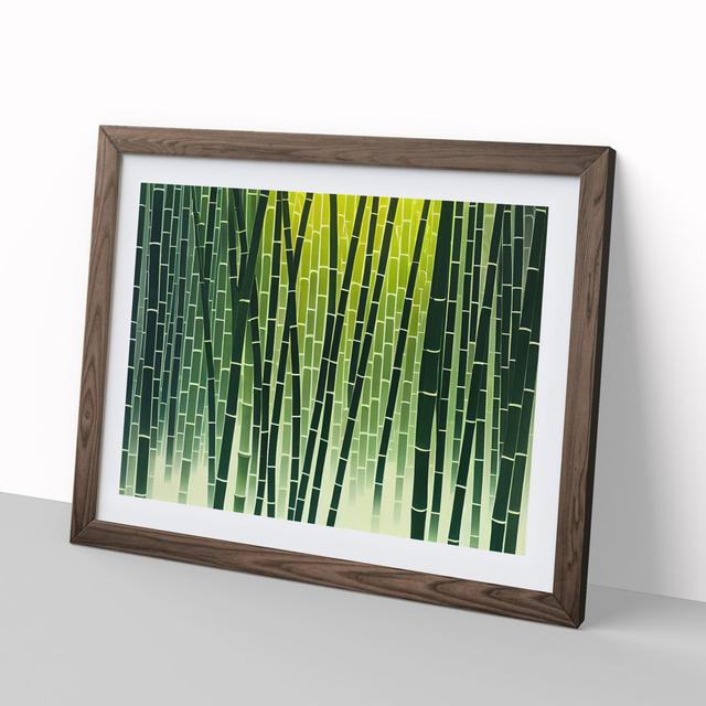 Victorious Bamboo Forest - Picture Frame Graphic Art Bay Isle Home Frame Colour: Walnut, Size: 46cm H x 64cm W x 2cm D on Productcaster.