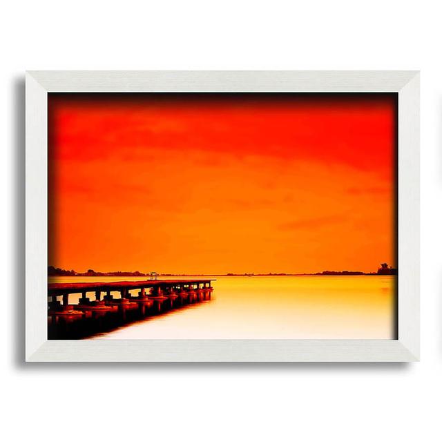 Apostol Perfect Orange Boardwalk - Single Picture Frame Art Prints Latitude Run Size: 29.7cm H x 42cm W x 10cm D on Productcaster.