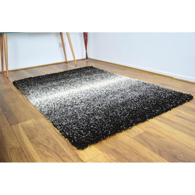 California Grey Blend Shaggy Rug - 60X230cm (2''X7''8") Ivy Bronx Rug Size: Rectangle 60 x 110cm on Productcaster.