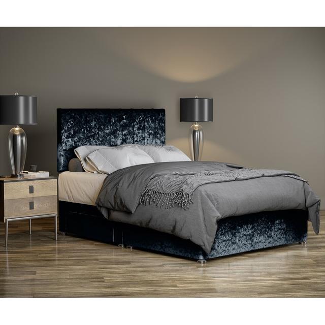 Canadice Divan Bases 17 Stories Colour: Denim, Size: Double (4'6) on Productcaster.