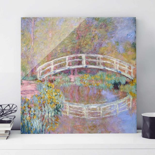 Glasbild Bridge in Monet`s Garden von Claude Monet East Urban Home Größe: 50 cm H x 50 cm B x 0,4 cm T, Format: Glas on Productcaster.