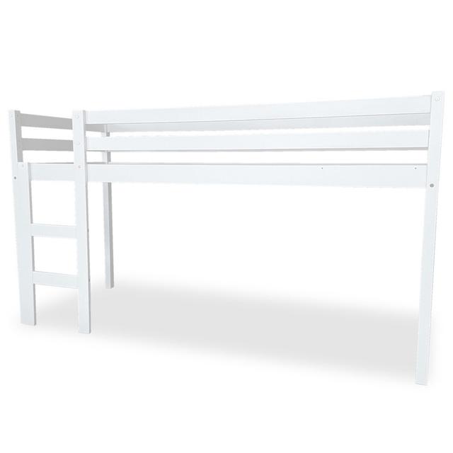 Mattern Hardwood Mid Sleeper Bed Isabelle & Max Colour (Bed Frame): White, Size: European Toddler (80 x 160cm) on Productcaster.