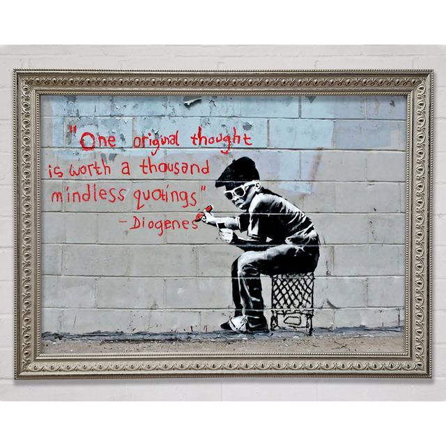 One Original Thought Is Worth A... - Single Picture Frame Art Prints Bright Star Size: 59.7cm H x 84.1cm W on Productcaster.