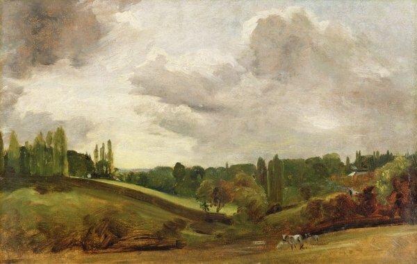 View of East Bergholt, C.1813 by John Constable Art Print East Urban Home Size: Extra Large, Format: Black Framed on Productcaster.