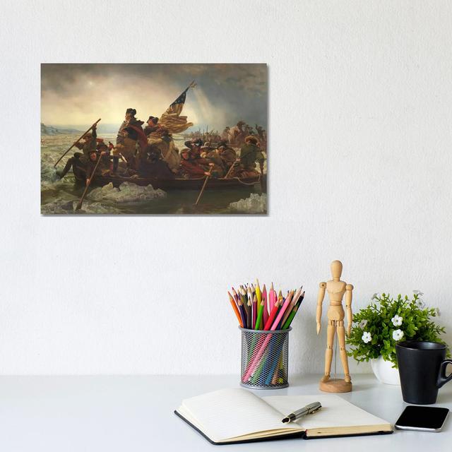 Painting Of George Washington Crossing The Delaware by Stocktrek Images - Wrapped Canvas Print Ophelia & Co. Size: 20.32cm H x 30.48cm W x 1.91cm D on Productcaster.