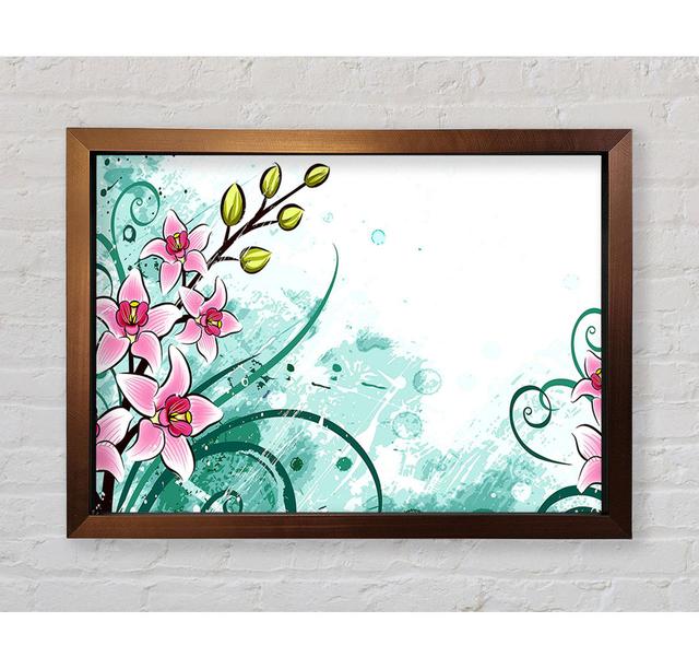 Pink Flowers - Single Picture Frame Art Prints Bright Star Size: 84.1cm H x 118.9cm W x 3.4cm D on Productcaster.