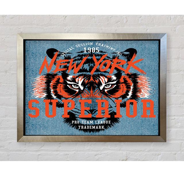 New York Tiger Superior - Single Picture Frame Art Prints Bright Star Size: 42cm H x 59.7cm W x 3.4cm D on Productcaster.