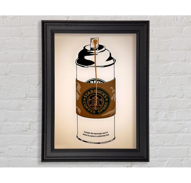 Starbucks Coffee Spray Framed Print Ophelia & Co. Size: 21cm H x 42cm W on Productcaster.