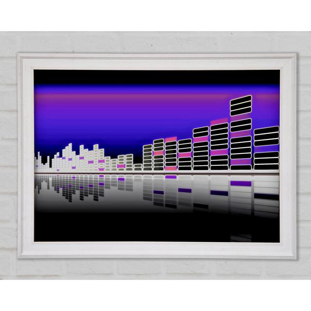 Graphic Equalizer - Single Picture Frame Art Prints Brayden Studio Colour: Blue, Size: 21cm H x 29.7cm W x 1.5cm D on Productcaster.