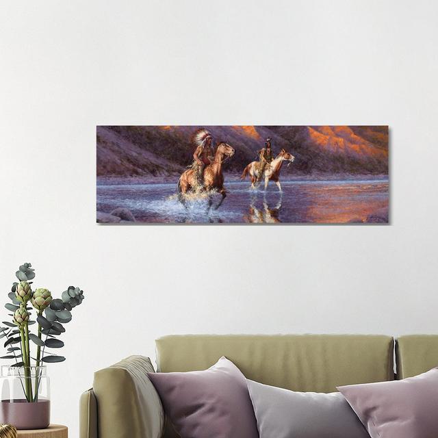 Sundown by Joe Velazquez - Wrapped Canvas Panoramic Painting Gracie Oaks Size: 40.64cm H x 121.92cm W x 1.91cm D on Productcaster.