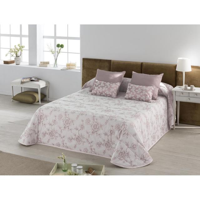 Microfibre Quilt JVR Colour: Pink, Size: 235cm W x 270cm L on Productcaster.