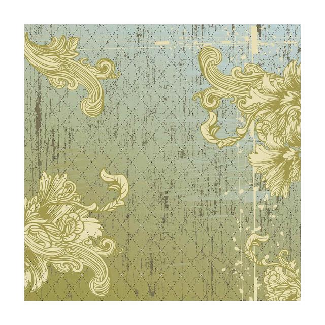 Vinyl rug - floral baroque East Urban Home Rug Size: Square 60cm on Productcaster.