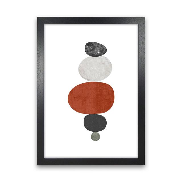 Pebbles IV - Print 17 Stories Size: 88cm H x 64cm W x 3cm D, Format: Black Framed Canvas on Productcaster.