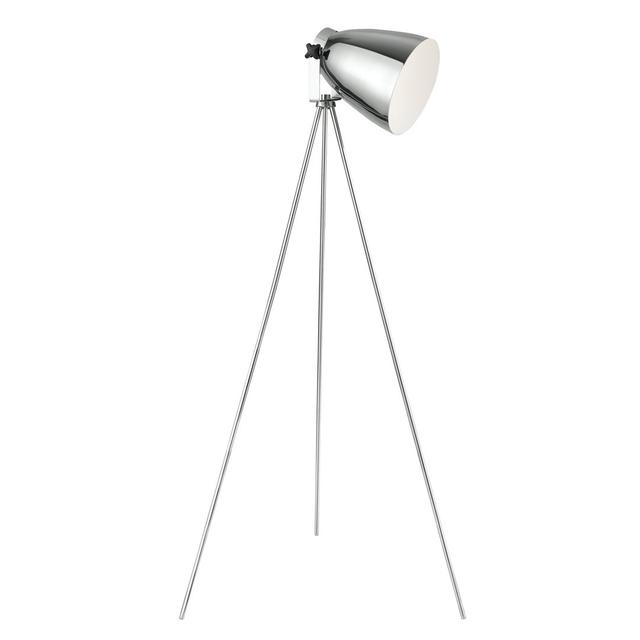 Hilda 145cm Tripod Floor Lamp Fjørde & Co Finish: Chrome on Productcaster.