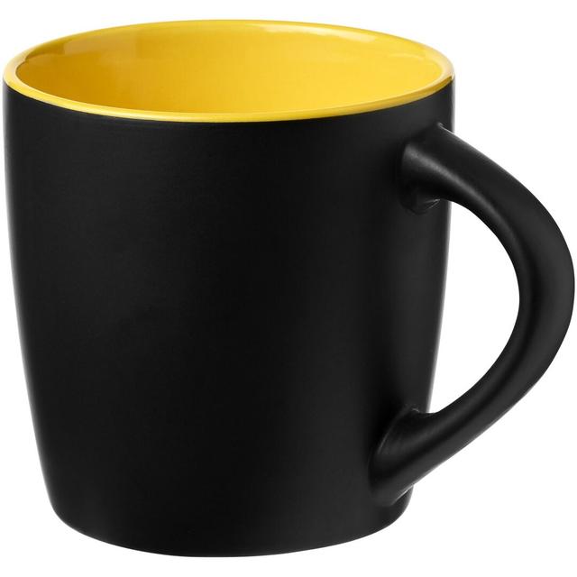 Letitia Mug Latitude Run Colour: Solid Black/Yellow on Productcaster.