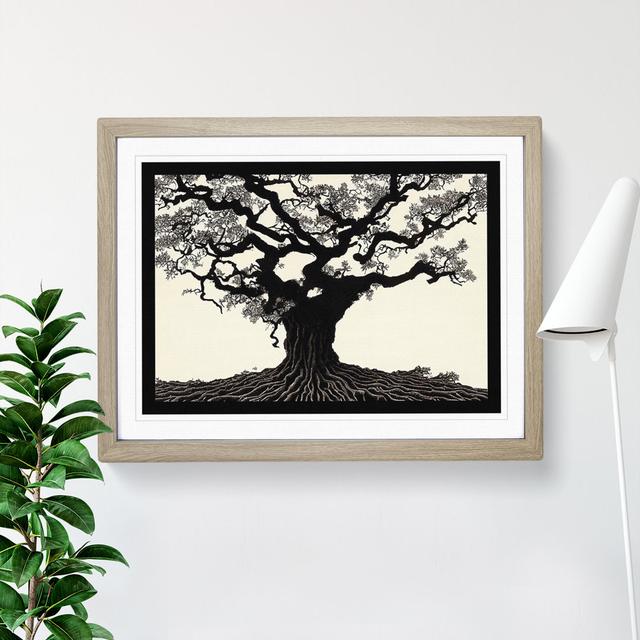 Cosmopolitan Oak Tree - Single Picture Frame Print 17 Stories Frame Colour: Oak Framed, Size: 34cm H x 46cm W x 2cm D on Productcaster.