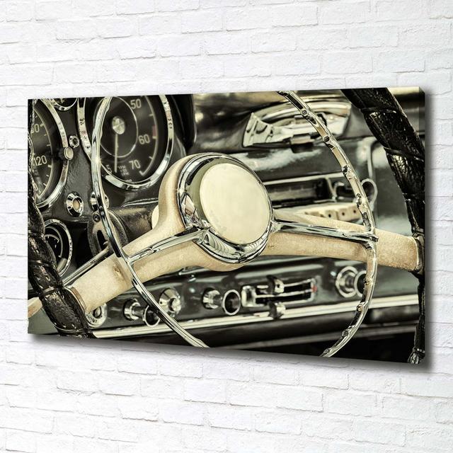 Cabriolet Steering Wheel - Wrapped Canvas Art Prints Brayden Studio on Productcaster.