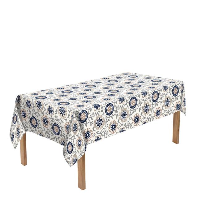 Charif Geometric Shapes Water Repellent Tablecloth Latitude Vive Size: 150cm W x 215cm L on Productcaster.