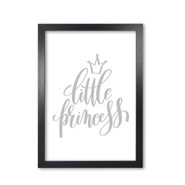 Little Princess - Typography Print on Paper East Urban Home Format: Black Grain Frame, Size: 30 cm H x 21 cm W x 5 cm D on Productcaster.