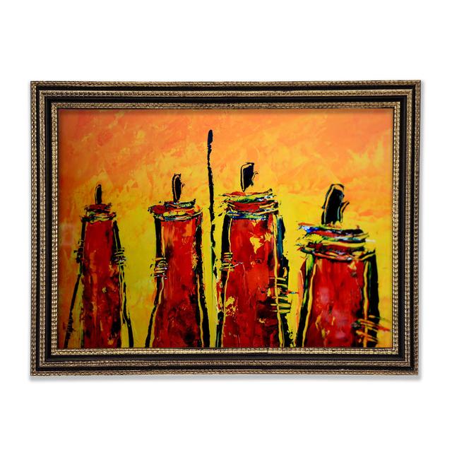 Masai Tribe - Single Picture Frame Art Prints Rosalind Wheeler Size: 84.1cm H x 118.9cm W x 3cm D on Productcaster.