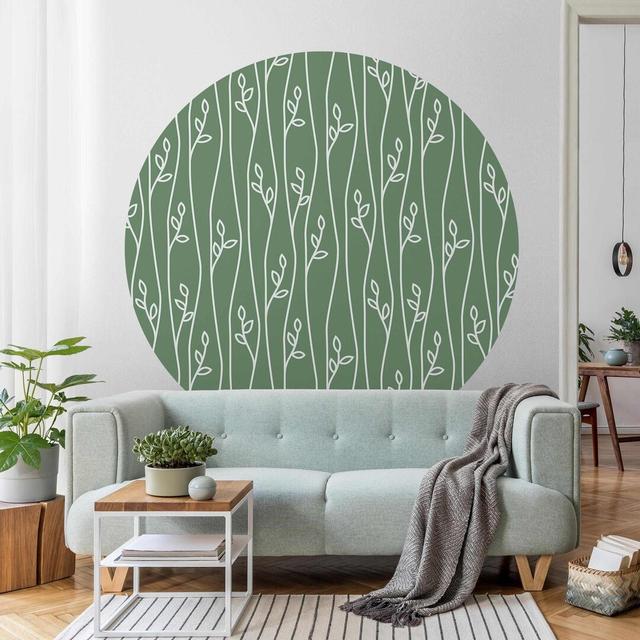 Maone Matte Peel & Stick Mural Rosalind Wheeler Colour: Green, Size: 122cm L x 122cm W on Productcaster.