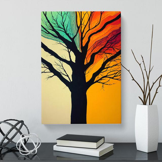 CAN-V0523-2550X Tree Abstract In Colour Vol.11 - Wrapped Canvas Print Marlow Home Co. Size: 76cm H x 50cm W x 3cm D on Productcaster.