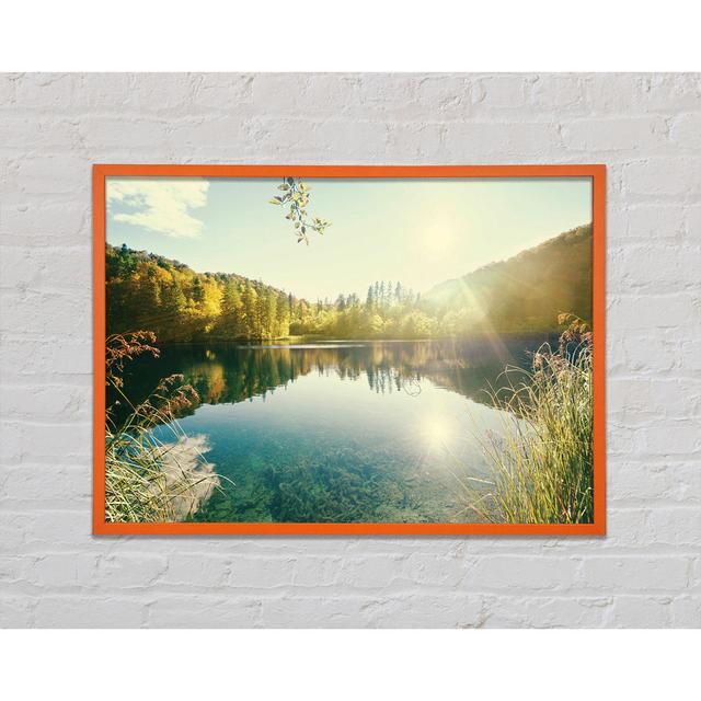 Sun Shining On The Calm River Framed Print Union Rustic Size: 59.7cm H x 84.1cm W x 2cm D on Productcaster.