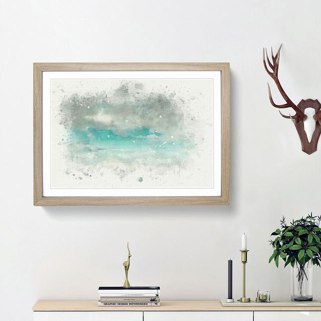 Mountain Clouds in Abstract - Picture Frame Graphic Art Print East Urban Home Frame Option: Oak Framed, Size: 62cm H x 87cm W x 2cm D on Productcaster.