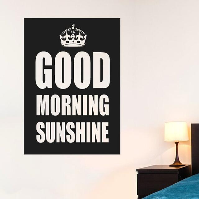 Good Morning Sunshine Wall Sticker East Urban Home Colour: Dark Red, Size: Large on Productcaster.