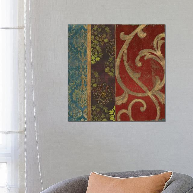 Embroidered Square by Aimee Wilson - Wrapped Canvas Painting ClassicLiving Size: 66.04cm H x 66.04cm W x 1.905cm D on Productcaster.