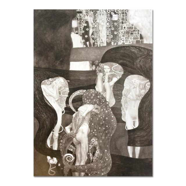 Case Law by Gustav Klimt - Unframed Painting on Glass Rosalind Wheeler Size: 95cm H x 65cm W on Productcaster.