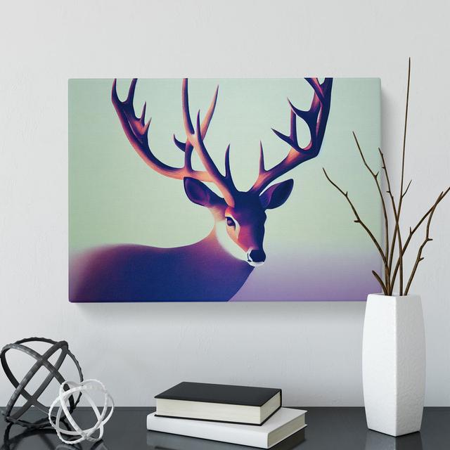 Delicious Stag Deer - Wrapped Canvas Print Alpen Home Size: 50cm H x 76cm W x 3cm D on Productcaster.