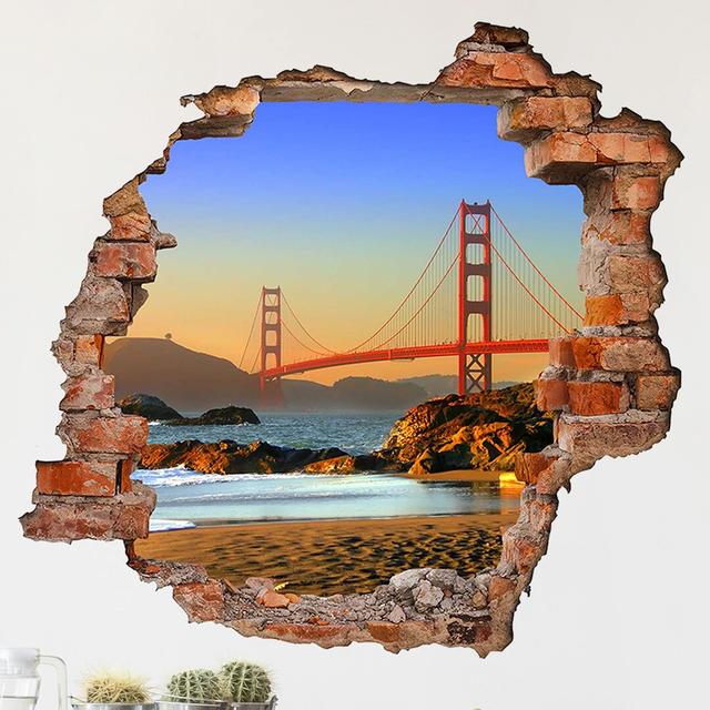 Scenic & Cityscapes Non-Wall Damaging Wall Decal East Urban Home Size: 60cm H x 60cm W on Productcaster.