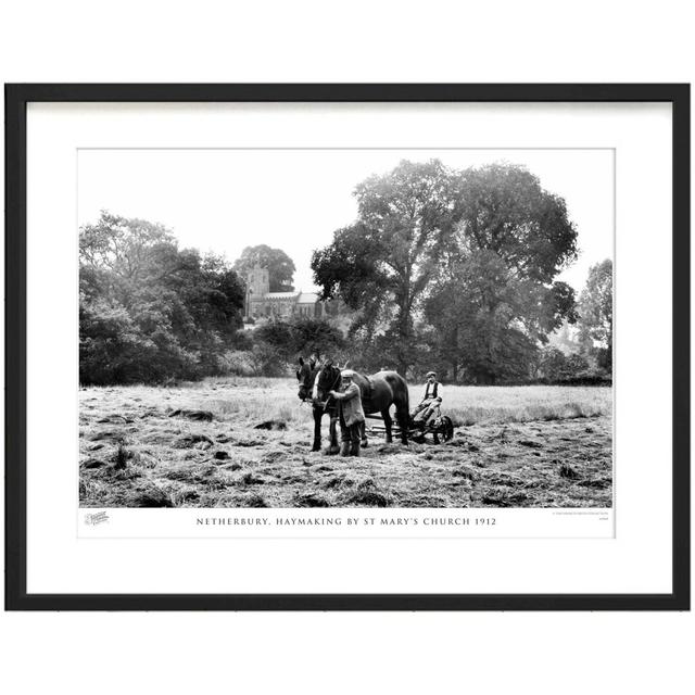 'Netherbury, Haymaking by St Marys Church 1912' by Francis Frith - Picture Frame Photograph Print on Paper The Francis Frith Collection Size: 28cm H x on Productcaster.