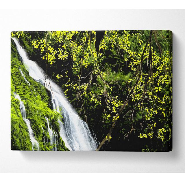 Mountain Waterfall - Print Alpen Home Size: 50.8cm H x 81.3cm W x 10cm D on Productcaster.