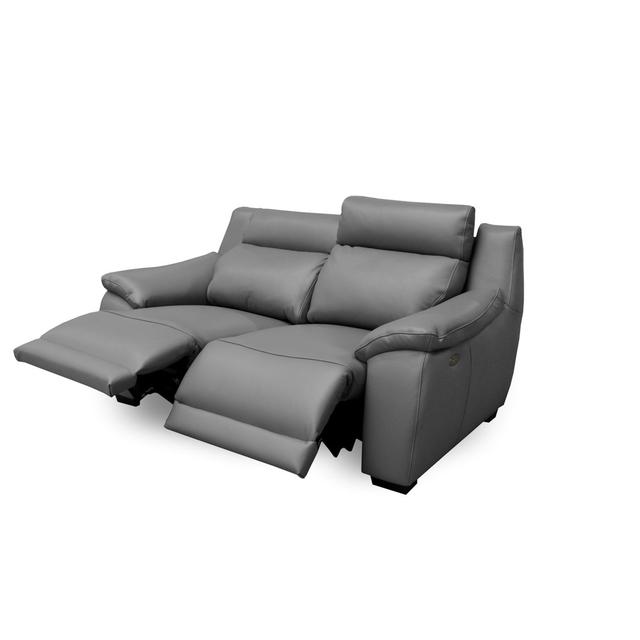 Layahna 169Cm Genuine Leather Pillow Top Arm Reclining Sofa Ebern Designs Upholstery Colour: Grey on Productcaster.