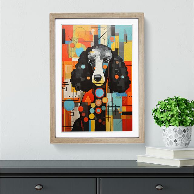 Poodle Constructivism No.3 - Single Picture Frame Print on Wood Marlow Home Co. Size: 46cm H x 34cm W x 2cm D, Format: Oak Framed on Productcaster.