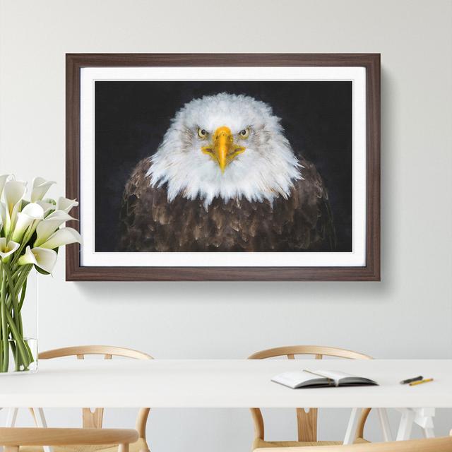 Bald Eagle Bird - Picture Frame Painting Print East Urban Home Size: 45cm H x 63cm W x 2cm D, Format: Walnut on Productcaster.