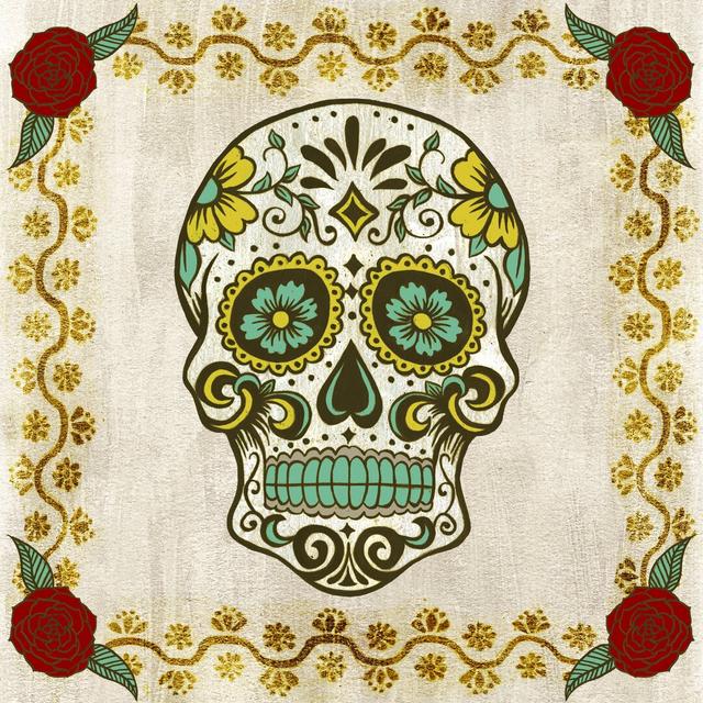 Day of the Dead IV - Wrapped Canvas Art Print Happy Larry Size: 51cm H x 51cm W on Productcaster.