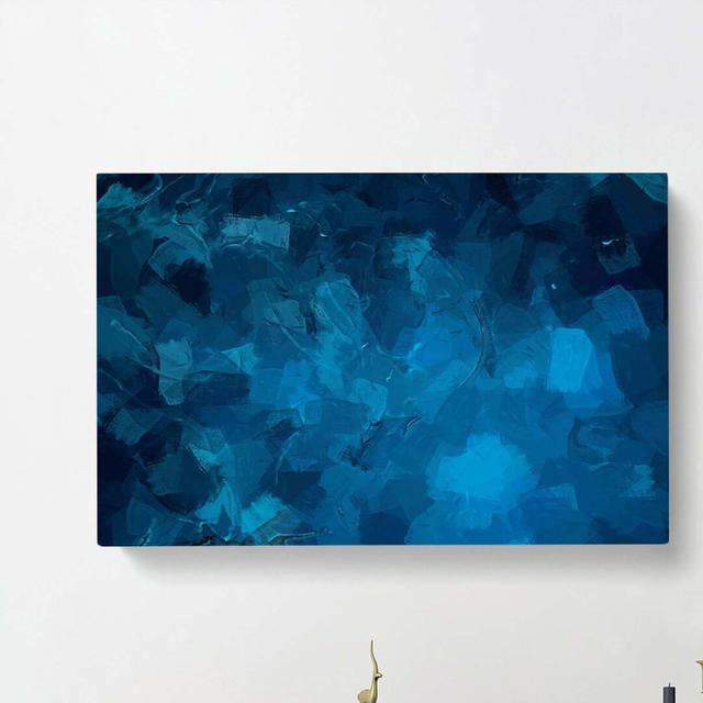 Aquatic Moods In Abstract - Wrapped Canvas Painting East Urban Home Size: 50cm H x 76cm W x 3cm D on Productcaster.