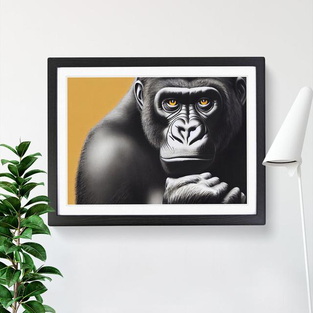 XH1022-6094X Modern Gorilla Art Vol.1 - Single Picture Frame Print 17 Stories Frame Colour: Black, Size: 46cm H x 64cm W on Productcaster.