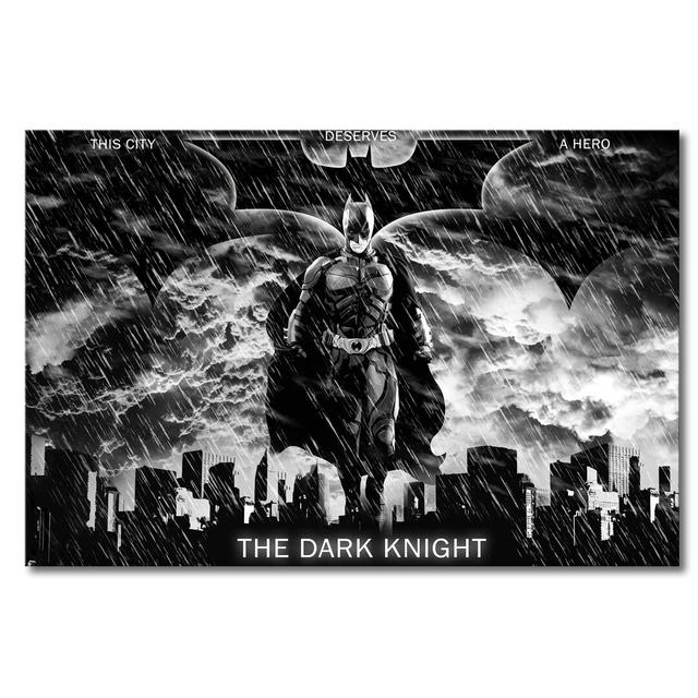 The Dark Knight Photographic Print on Canvas East Urban Home Size: 80cm H x 120cm W x 2cm D on Productcaster.