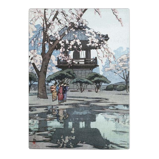 Tempered Glass in a Temple Yard by Hiroshi Yoshida Chopping Board East Urban Home Size: 20 cm x 28.5 cm on Productcaster.