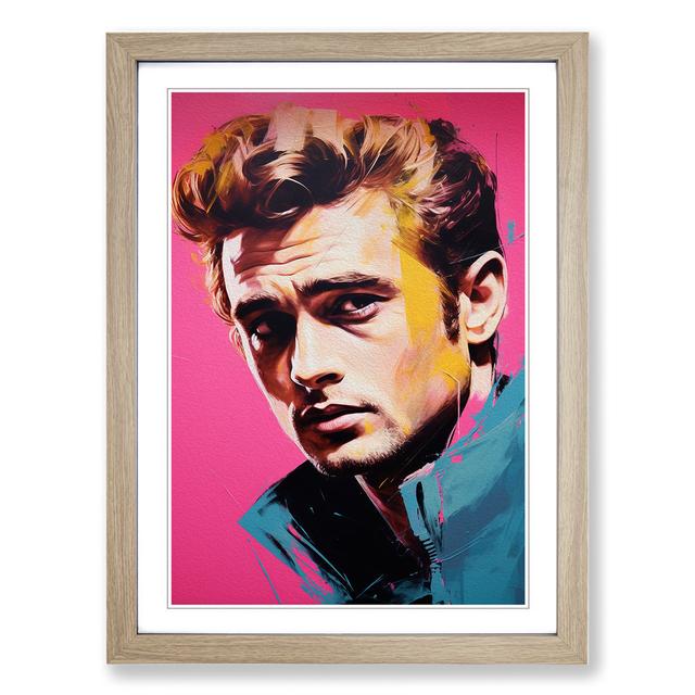 James Dean Neo-Plasticism Marlow Home Co. Size: 34cm H x 25cm W x 2cm D, Format: Oak Framed on Productcaster.