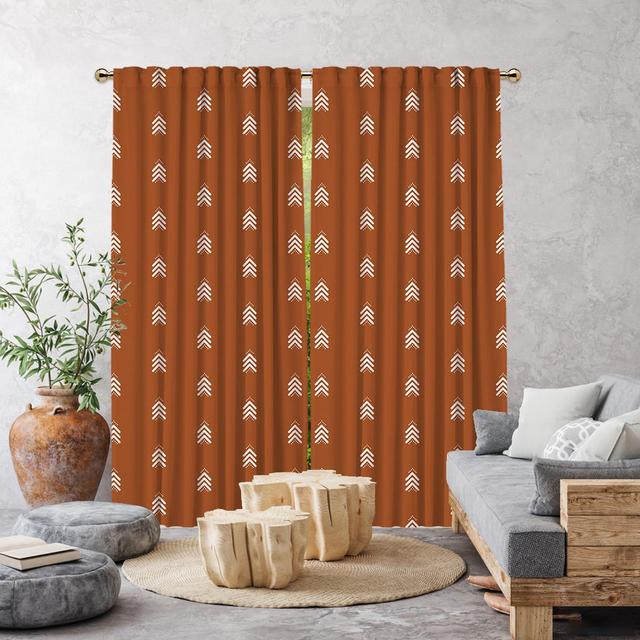 Boho Room Pair (Set of 2) Lilijan Home & Curtain Curtain Colour: Brick, Panel Size: 140 x 325cm on Productcaster.