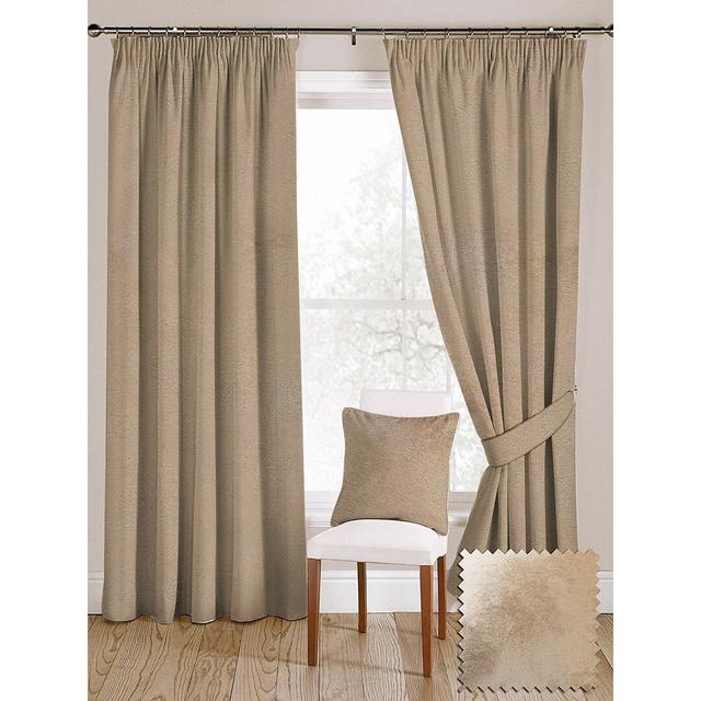 Meredith Pencil Pleat Blackout Thermal Curtains (Set of 2) Rosalind Wheeler Size per Panel: 116 W x 228 D cm on Productcaster.