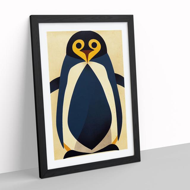 Penguin Abstract Art No.3 - Picture Frame Graphic Art Harriet Bee Size: 46cm H x 34cm W x 2cm D, Frame Colour: Black Framed on Productcaster.